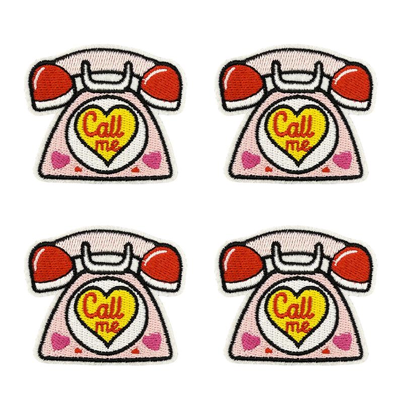 10pcs /Lots Trendy Pattern Letter Slogans Embroidery Patch Diy Pink Cartoon Couple Patch Iron On Patches Sew Stickers Badge Decor 