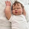 BZDOLL Cloth Body Vinyl Limbs 50 CM 20inch 3D-Paint Asleep Fat Reborn Baby Doll Toy for Girl Lifelike Kids Birthday Gift Play House Toy Humanoid Doll
