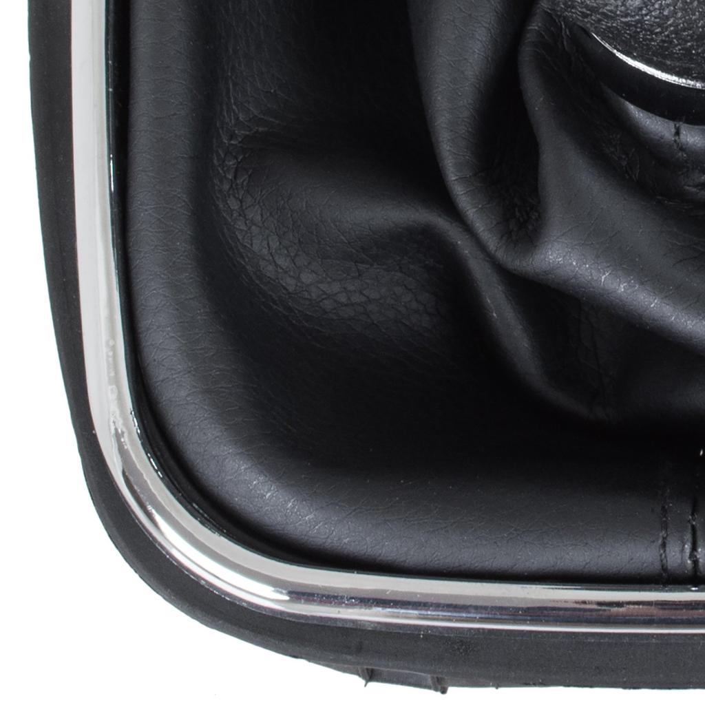 VW Touran 09-12 Pomo de Palanca de Cambios Plateado y Negro con Marco Cromado 6 Velocidades