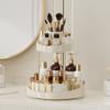 Make-up, Parfüm, Kosmetik-Organizer, Hautpflege, drehbarer Waschtisch, getrennte Fächer, 2-stufiges drehbares Display