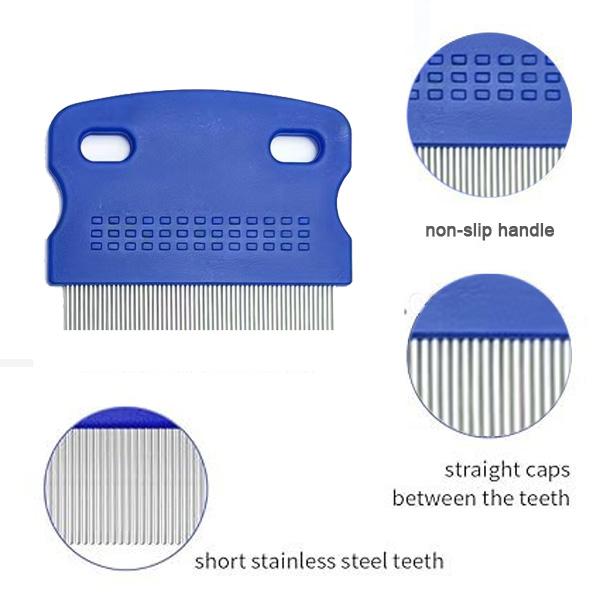 4in1 Easy Use Factory Direct Sale Stainless Steel Lice Comb Grooming Pet Hair Comb Brush for Caring for Dogs Cat
