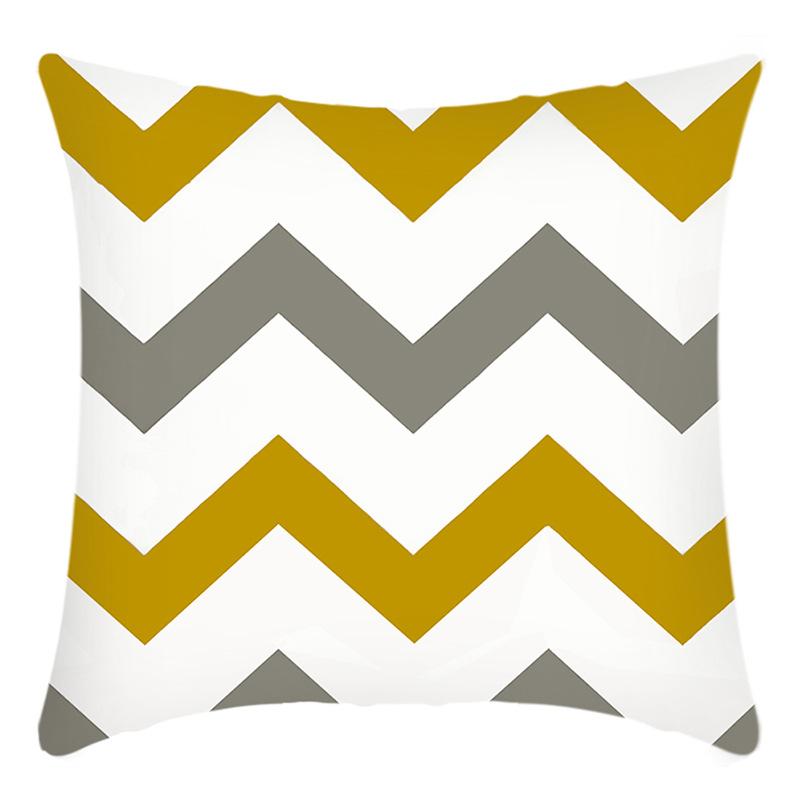 New Green Plant Pillow Cover Letter Printed Cushion Home Sofa Cushion Cover