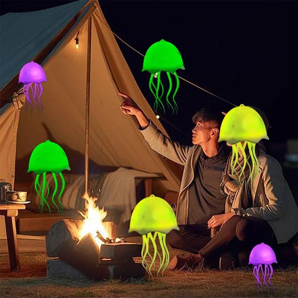 Adjustable 3D Floating Jellyfish Lamp Cartoon Jellyfish Table Lamp  Bedroom Decor