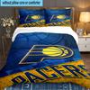 Squadra di Pallacanestro Pacers Set Biancheria da Letto 3 Pezzi, Include 1 Federa per Piumone e 2 Federe per Cuscini, Regalo Perfetto per Natale, Ideale per Camera da Letto, Dormitorio