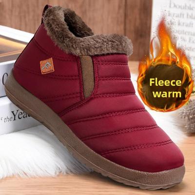 Stivali di Cotone, Stivali da Neve, Stivali Caldi Oversize con Spesso Pile, Stivali di Cotone, Stivali Alti Resistenti al Freddo