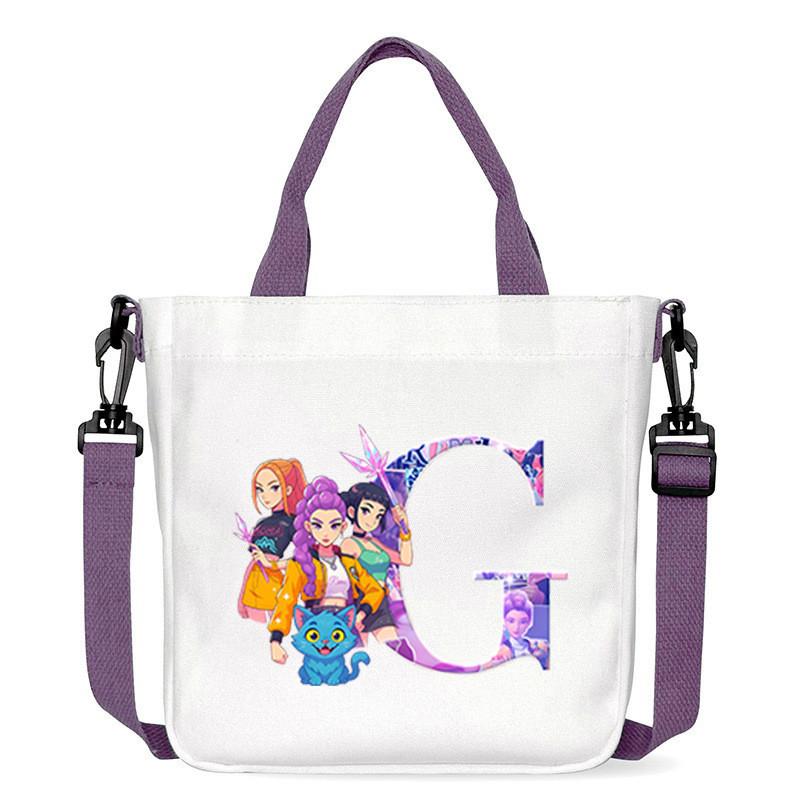 Kids Girls Sajaboys Rumi Mira Zoey Printed Student Lightweight Crossbody Bag Casual Canvas Shoulder Bags