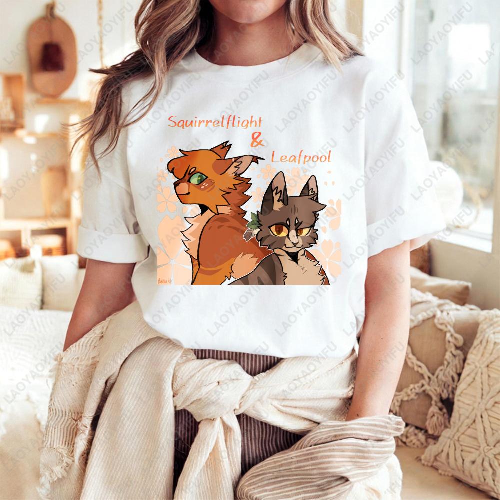 

Cartoon print women s round neck T-shirt, casual summer fashion top XXS