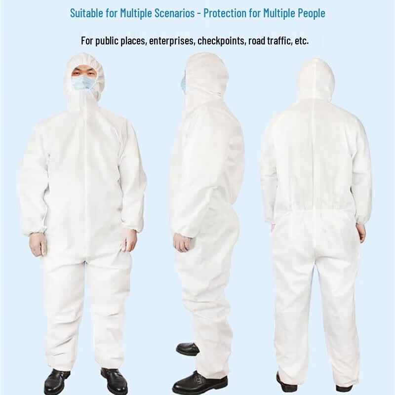 Disposable Hooded Protective Suit with Shoe Covers