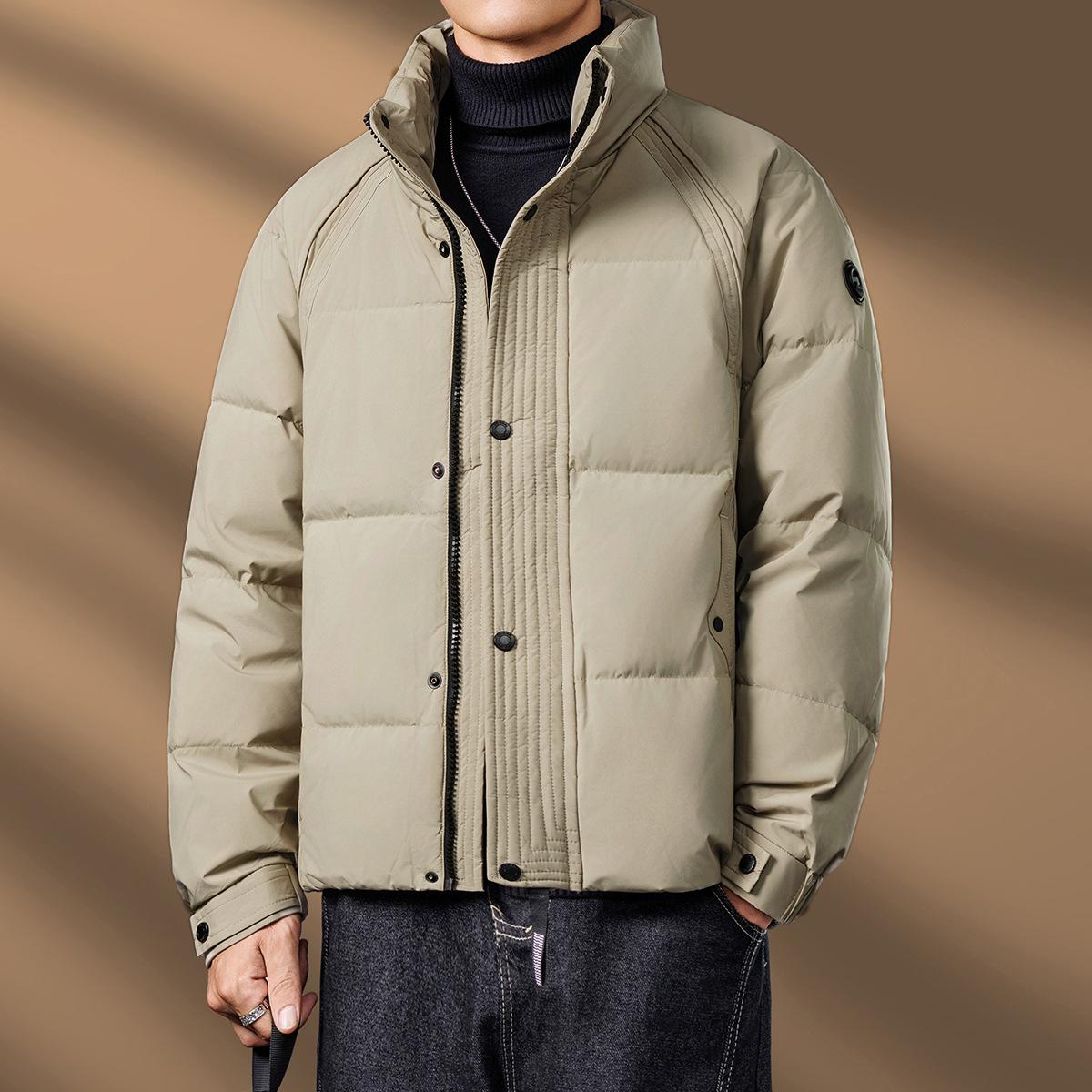 

2025Повседневная мужская хлопковая куртка с капюшоном, приталенного силуэта, зимняя, модная стеганая одежда 4XL хаки