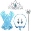 Children'S Accessories Set Love Snowflake Crown Magic Wand Princess Necklace Gloves