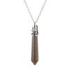 Collier pendentif colonne hexagonale pyramide hexagonale en agate de cristal de pierre naturelle N579