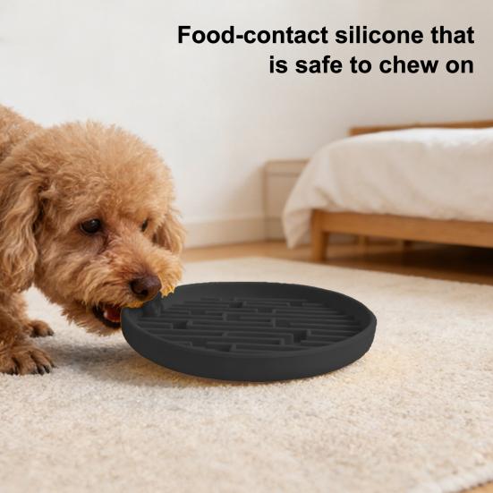 Silicone Dog Slow Feeder Bowl with Suction Cup Anti-Choking Non-Slip Puzzle Food Bowl for Dogs Cats Boredom Anxiety Relief