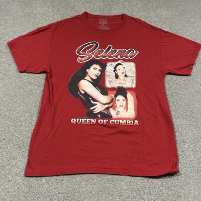 Selena T Shirt Red Graphic Size L Adult Music Pop Star Latino Cotton Graphic Tee