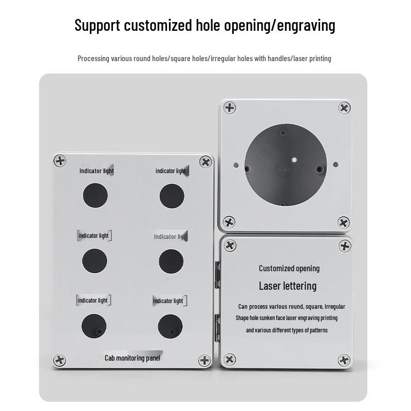 Outdoor Waterproof ABS Power Supply & Monitoring Socket Box with Wiring Terminal & Button