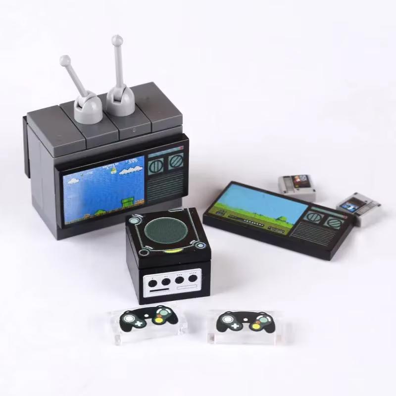 

Городские аксессуары с принтом Строительные блоки Компьютерный контроллер Монитор Клавиатура Приборная панель Мобильный телефон Радио Мини-кирпичики Детские игрушки