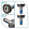Tornillo de Fijación de Biela Hexagonal para Bicicleta con Tapa Tornillo de Pedalier sin Tapa para Eje de Bicicleta de Carretera Pedalier Cuadrado
