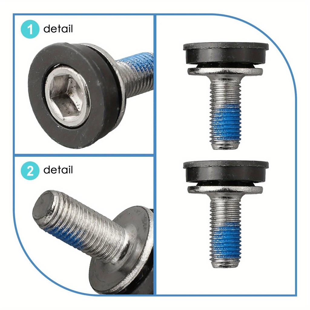 Tornillo de Fijación de Biela Hexagonal para Bicicleta con Tapa Tornillo de Pedalier sin Tapa para Eje de Bicicleta de Carretera Pedalier Cuadrado