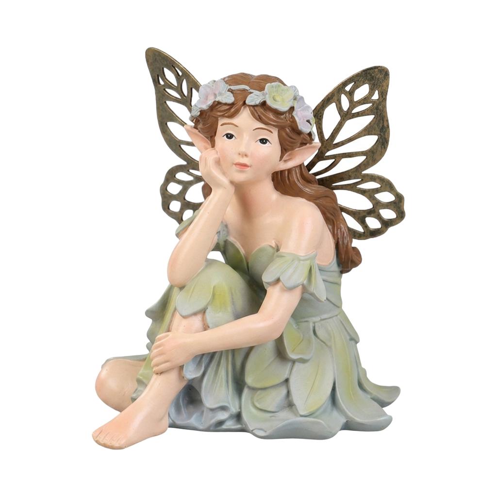 Resin Vintage Fairy Statue For Outdoor Garden Decoration Spring Summer Flower Pot Design