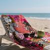 Pink Feline Collage Compact Travel Beach Towel Super Absorbent Sand Resistant, Microfiber for Swimming Camping Yoga