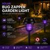 2Pcs 2-in-1 Solar LED Mosquito Killer Lights Waterproof Outdoor Pathway Lawn Lamp Insect Repellent Lighting for Garden Patio Courtyard