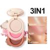 Three In One Compact: Highlighter, Eyeshadow, Contouring - 6g