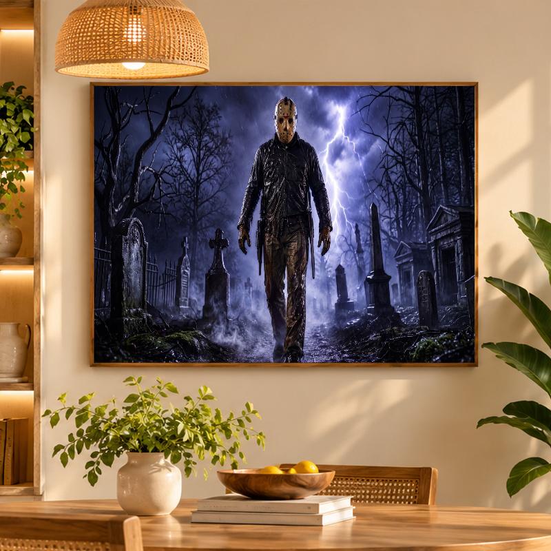 5D Diamond Painting Friday the 13th Jason Voorhees DIY Full Drill Diamond Art Kit Home Decoration