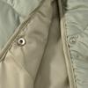 Womens Casual Quilted Cotton Padded Jacket Round Neck Long Sleeve Warm Winter Coat Fashion Style