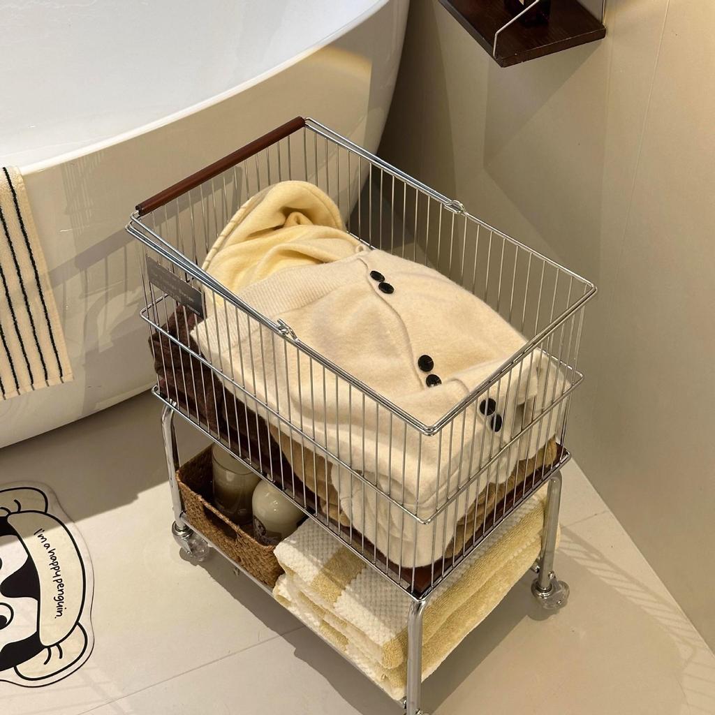Medieval style dirty clothes basket, removable dirty clothes basket, trolley