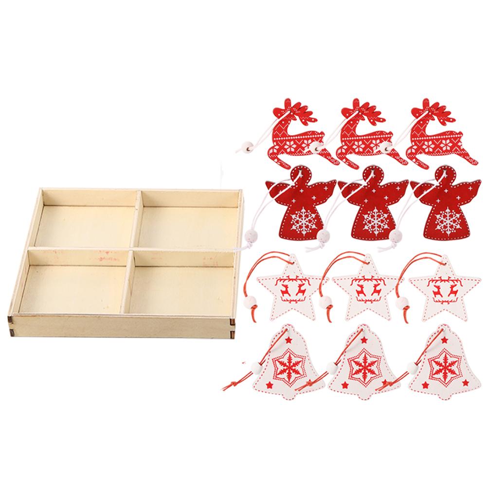 Weihnachtsanhänger aus Holz Christbaumschmuck Hängeetikett Anhänger Geschenke für Zuhause Weihnachts-Bastelarbeiten Deko