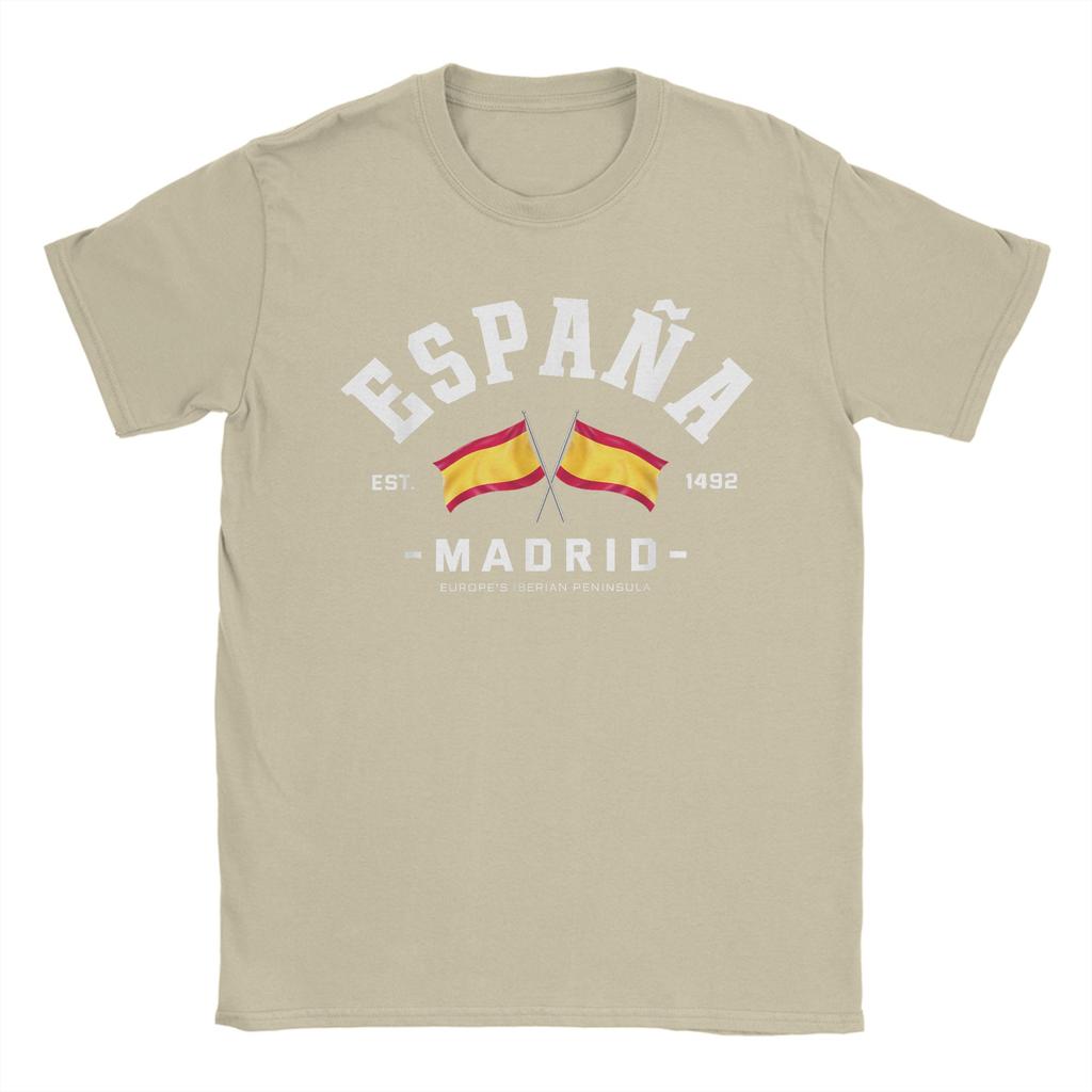 Spain Heart TShirt Beach Pure Cotton TShirts For Adult Hippie Loose Tshirt ShortSleeve Awesome Top Tees