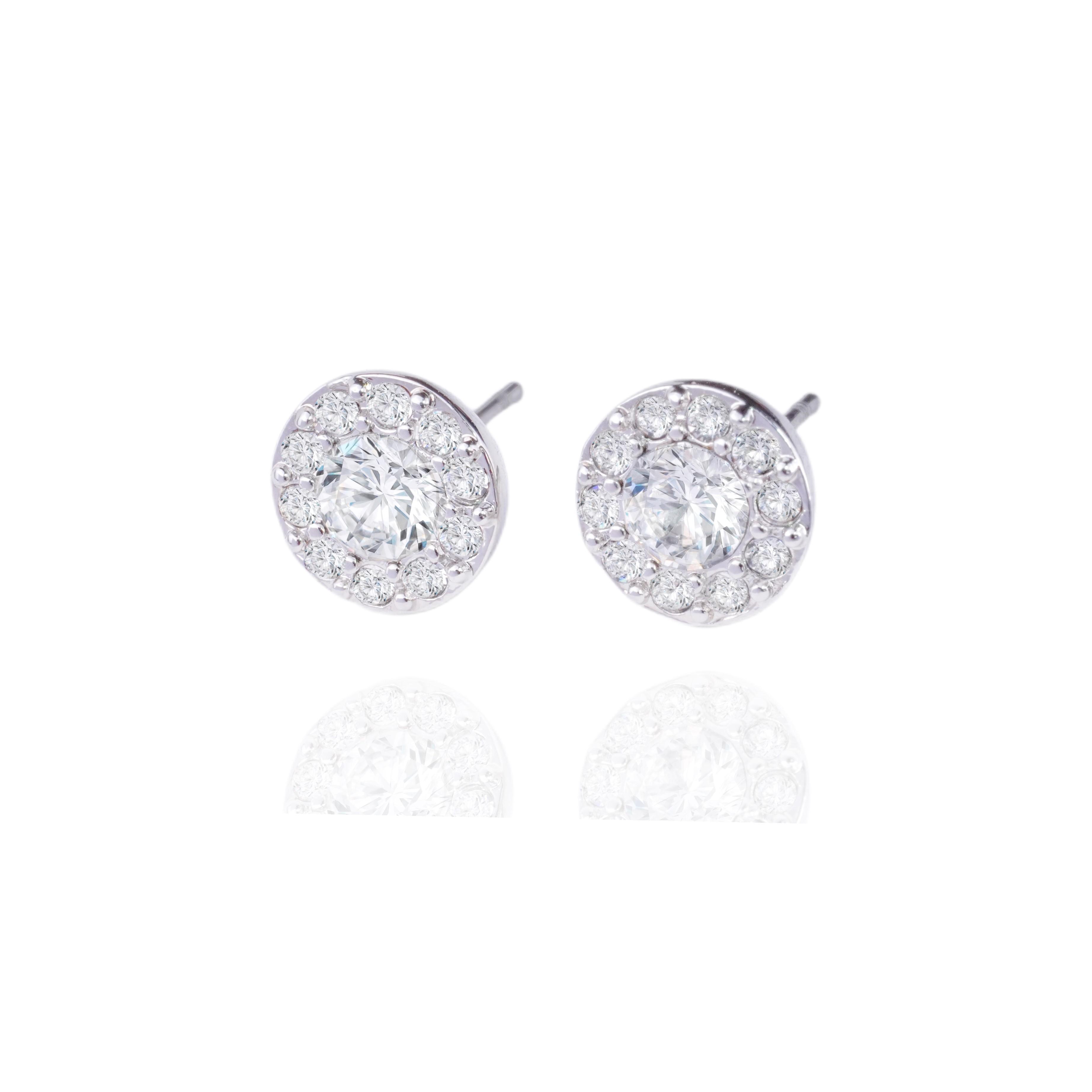

Givenchy Black Label Series Starry Shining Round Diamond Crystal Earrings Unisex Earrings Silver 60367026-NY0 Without Gift Box,F,Silver