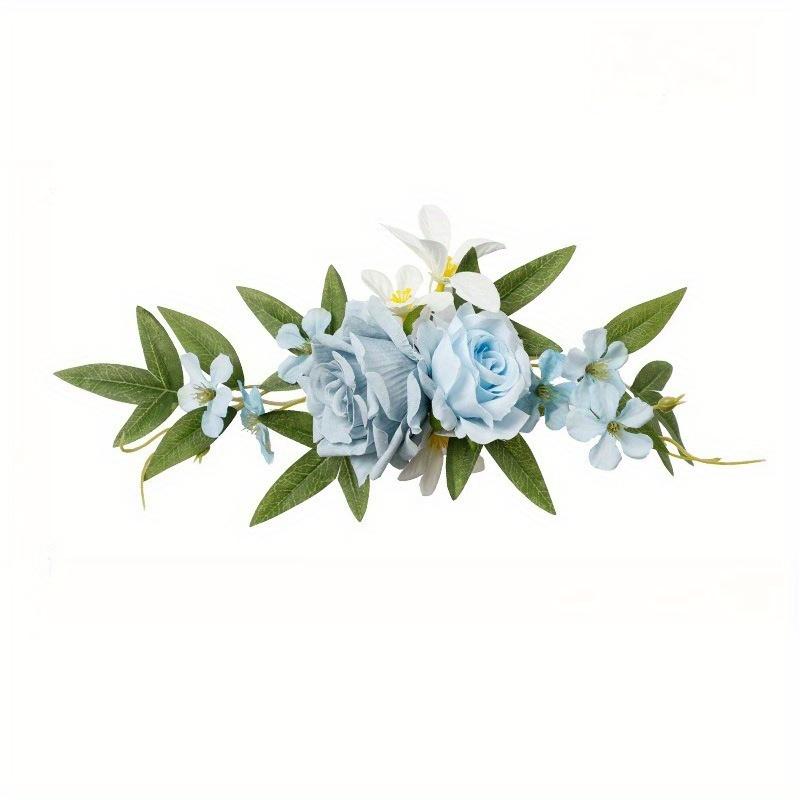 1Pc Artificial Rose Cluster Decoration Wedding Bridal Birthday Party Cake Table Flower for Outdoor Patio Garden Wedding Party Decoration