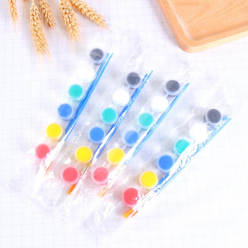 Children s Acrylic Paint Set: 6 Colors with Brush for DIY Graffiti & Ceramic Painting 2ml