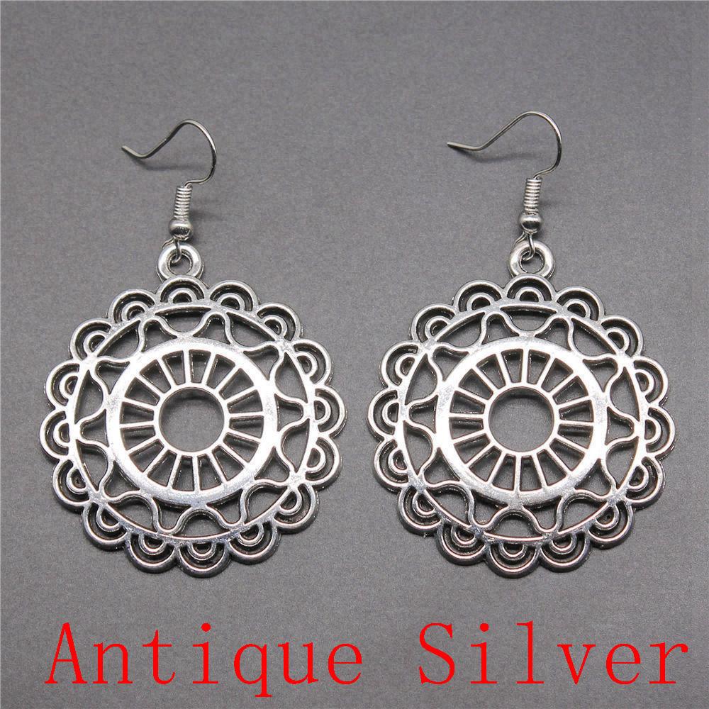 Mandala Pattern Drop Earrings Dangle Drop Earrings For Women Jewelry Making Wholesale