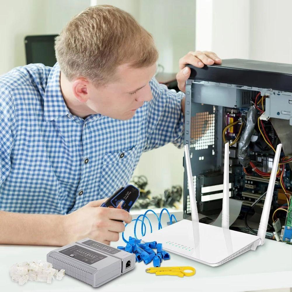 Wire Cutting Network Crimping Tool Ethernet Crimping Tool Ethernet Cable Installation