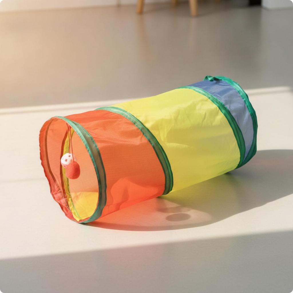 Lightweight Foldable Cat Tunnel | Easy To Store, Play Tunnel, for Small