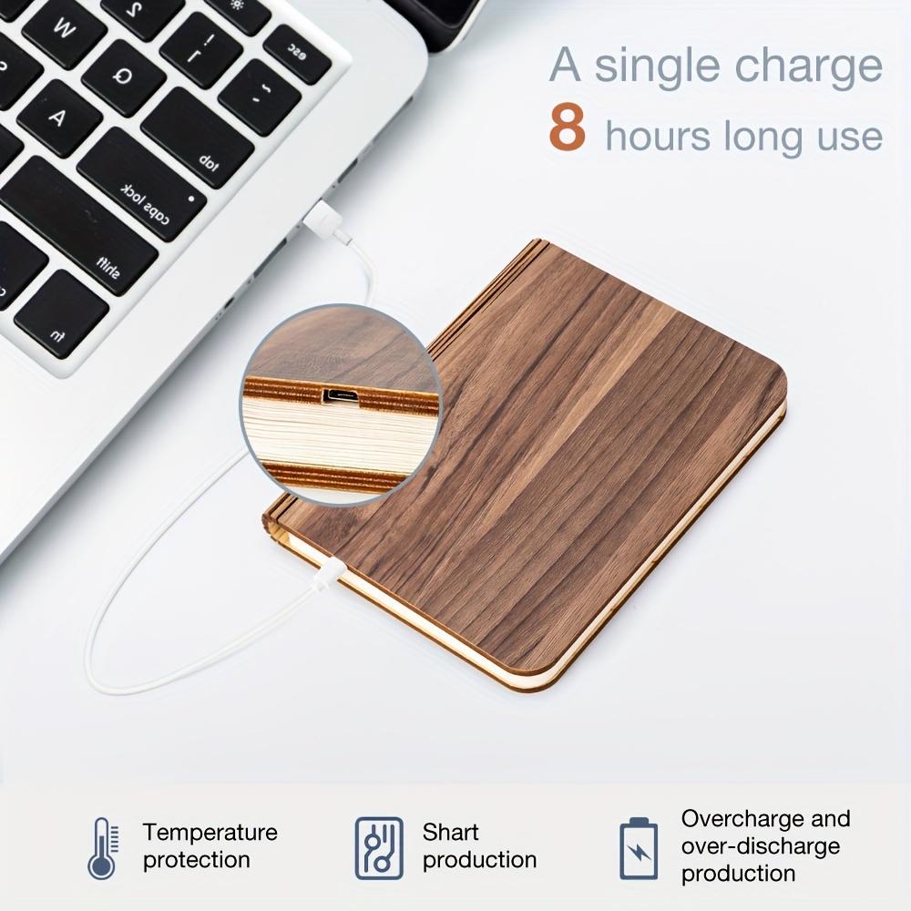 1pc Creative Folding LED Book Lamp - Rechargeable, 3-Color Changing Soft Light, Eye-Care Table Lamp for Bedroom Decor,USB Powered,Warm Ambient Glow