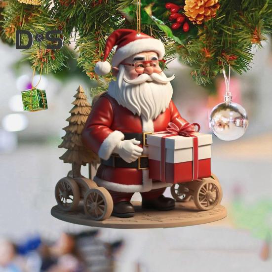 1 par julenisseanheng Akryl Fargerik hengende julepynt Klassisk julenisse Festlig juledekor Gaver til venner Familie