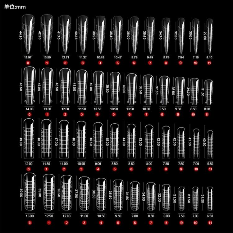 288 Pcs Nail Forms Set Nail Extension Molds Nail Forms Manicure Supplies