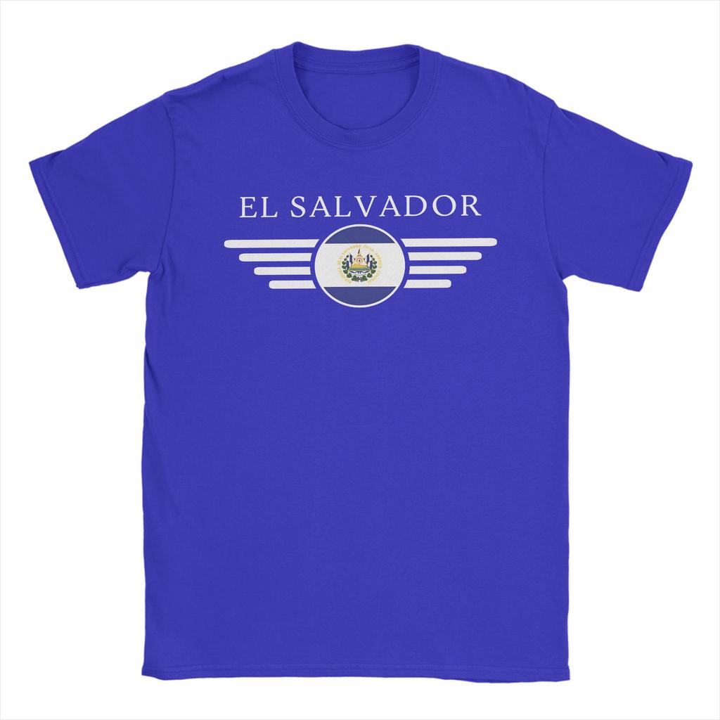 El Salvador LogoFlag T Shirt for Unisex 100 Cotton Humor TShirts Crew Neck Tees Short Sleeve Clothing 6XL