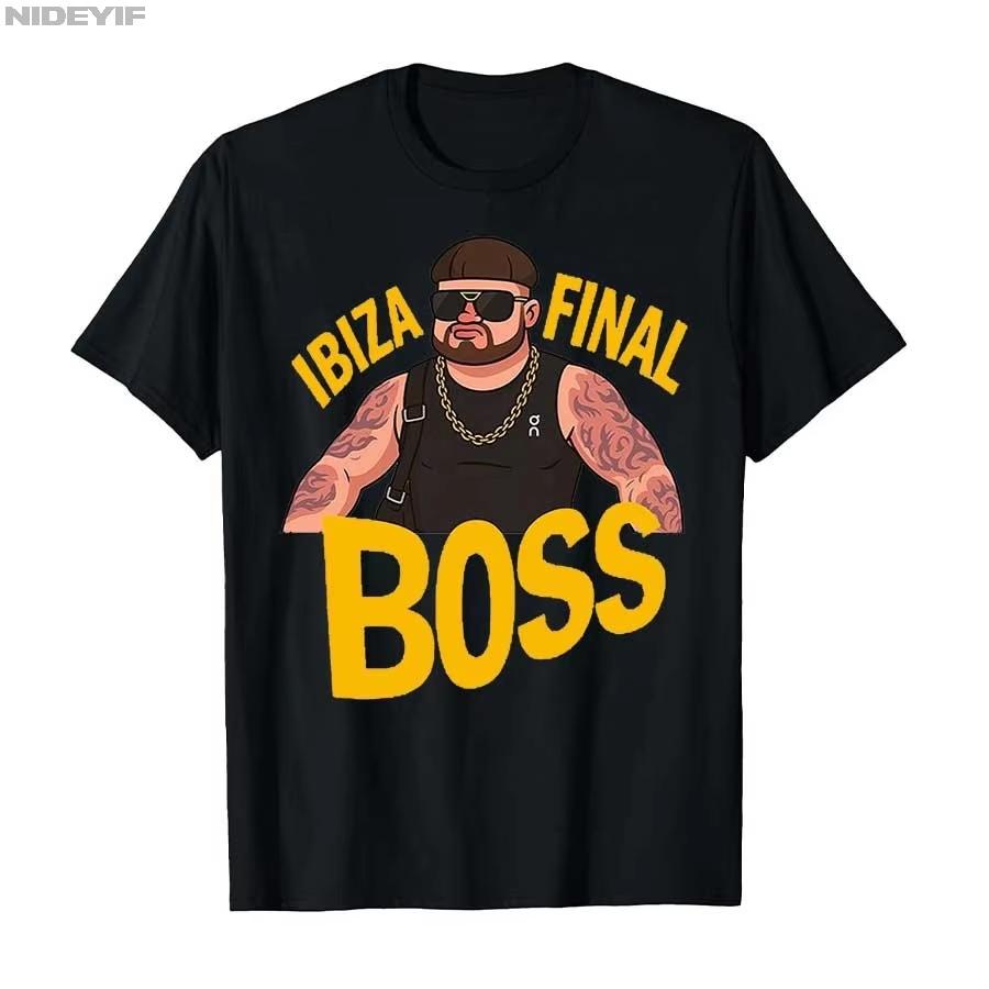2026 Letní Vtipný Virální Bower Střih Vlasů Ibiza Finální Boss Meme Klub Letní Tričko Pro Unisex Unisex Trička S Krátkým Rukávem