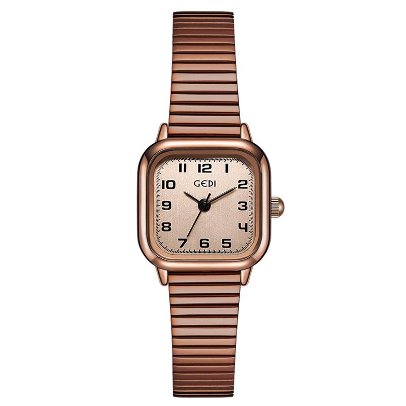Small Square Plate Student Watch Simple High-End Steel Belt Quartz Watch Women'S Waterproof Watch
