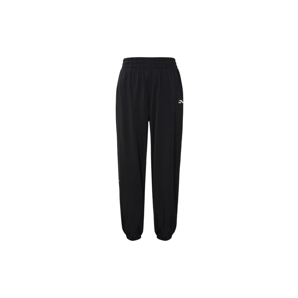Anta Solid Color Cuffed Sports Pants Women bottoms Black 162238314-2