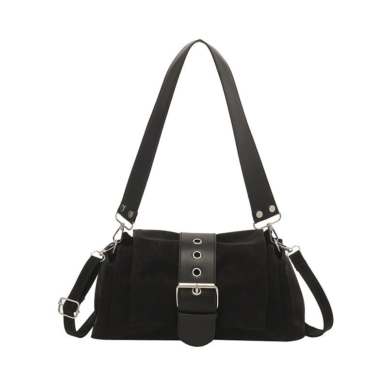 

Underarm bag women s new trendy autumn and winter retro fashion shoulder bag high sense versatile commuter messenger bag чорний