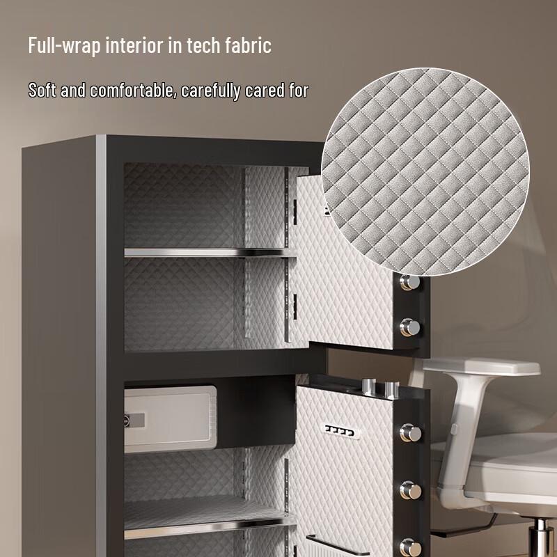 Deli Fingerprint Password Double-Door Steel Safe