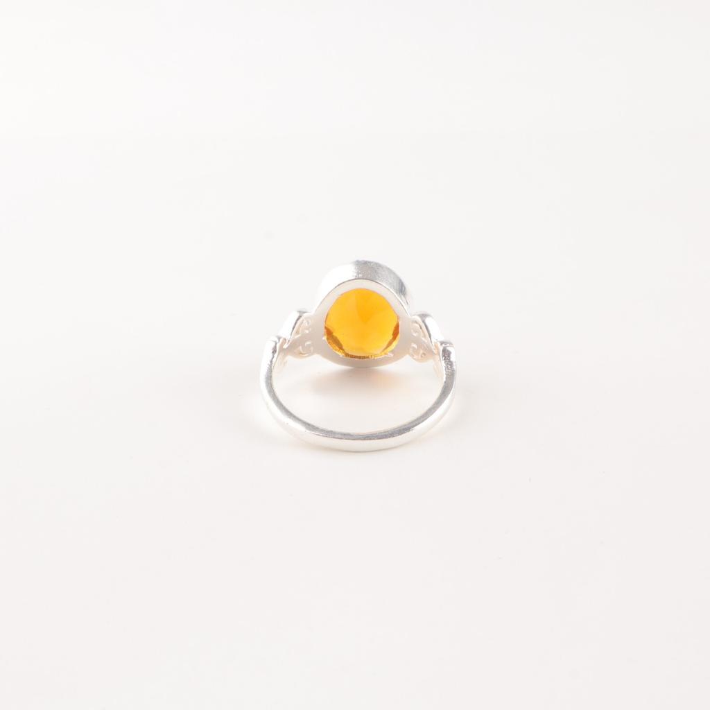Citrine Gemstone 925 Sterling Silver Jewelry Handmade Ring For Anniversary Gift RR-66-17