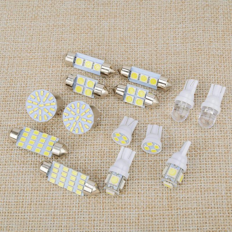 14pcs White Interior LED Lights Package Lamp Bulb Kit Fit for Dodge RAM 1500 2500 3500 2006-2008