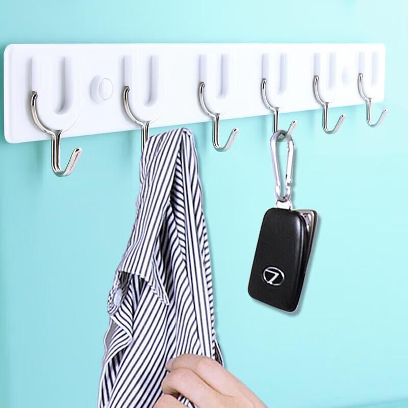CHAHUA No-Drill 6-Hook Adhesive Rack