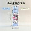 1PC Pink Heart Poodle Dog Graphic,750ml Color Plastic Sports Water Bottle,Leakproof Flip Straw Lid,Suitable for Sports Office Home Use