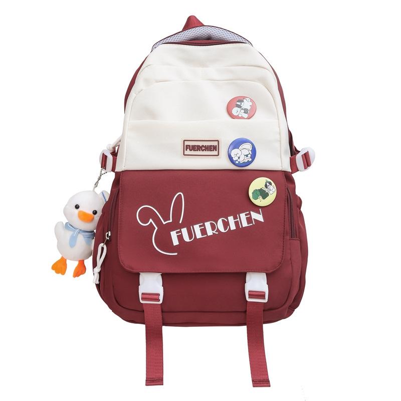 Backpack Simple Female College Students Summer Travel Schoolbag Fashion Junior High School Students Large Capacity Travel Backpack